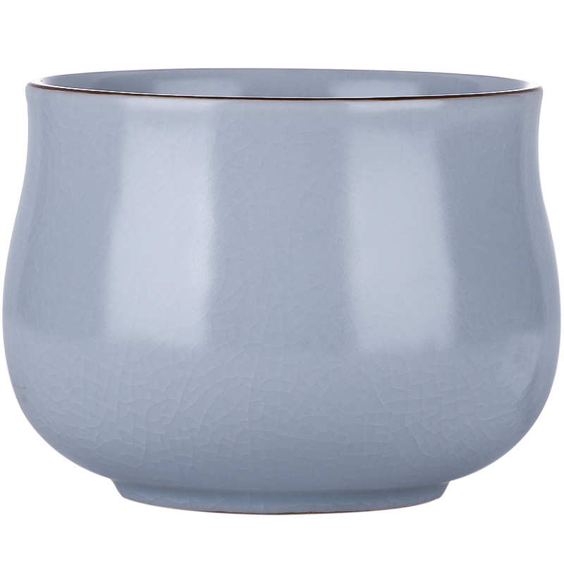 9WOR豪峰汝窑茶洗大号笔洗水盂洗茶碗陶瓷茶渣缸功夫茶具配件茶道