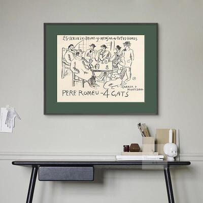 Picasso复古风格人物线条餐厅装饰画客厅玄关卧室高级感小幅挂画