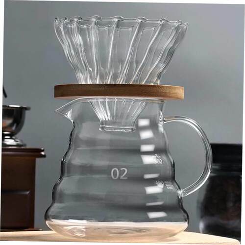 Glass coffee pot coffee with coffee filter cup coffee filte
