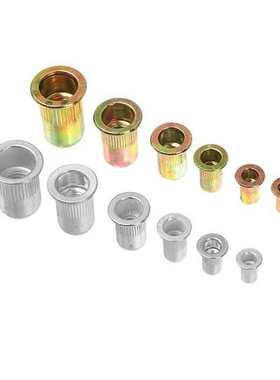 eBay300pcs/402PCS盒装镀彩锌拉铆螺母+铝制+304铆钉铆螺母M3-10