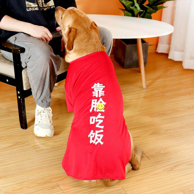 大狗背心宠物服装夏装金毛拉布拉多萨摩耶中大型犬狗狗衣服薄款新