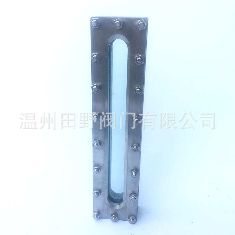 不锈钢长方形玻璃液位视镜视窗观察用条形玻璃304或316材质
