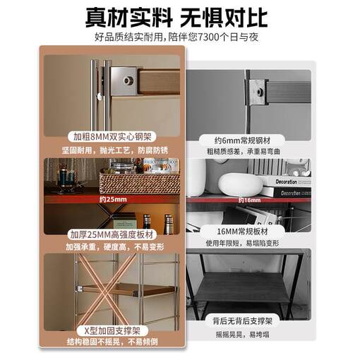 转角置物架落地卧室墙拐角多层收纳架子学习电脑桌光轴柜立式书架