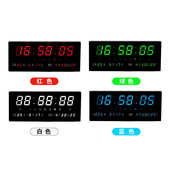 led电子钟表客厅日历挂钟现代数码 万年历简约时钟大数字温度钟表