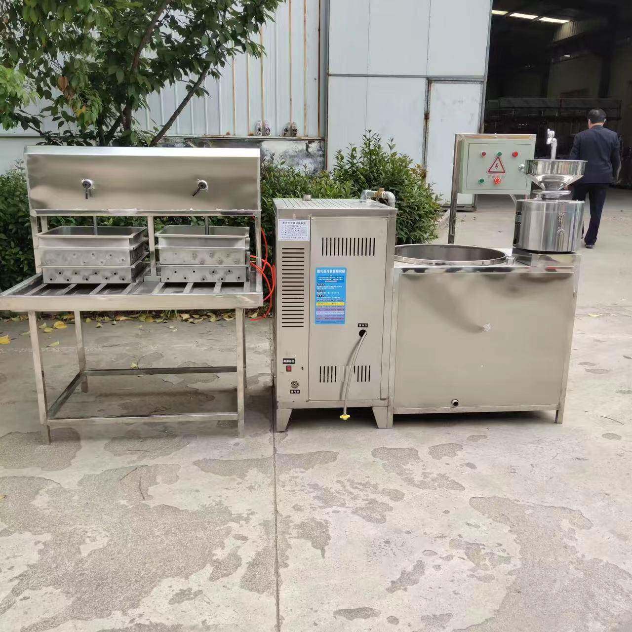 彩色自动豆腐机不锈钢仿手工大豆腐机器创业致富小型食品机械