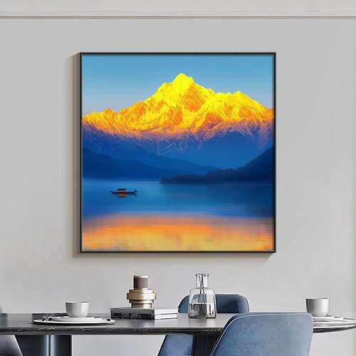 金山画 画靠山图饭厅装饰画 画现代简约山水画 画客厅挂画 画高级