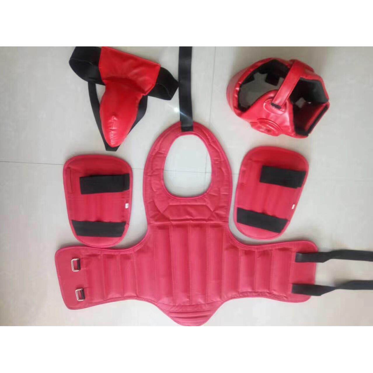 散打护具全套成人儿童跆拳道拳击护具护胸散打搏击训练套装