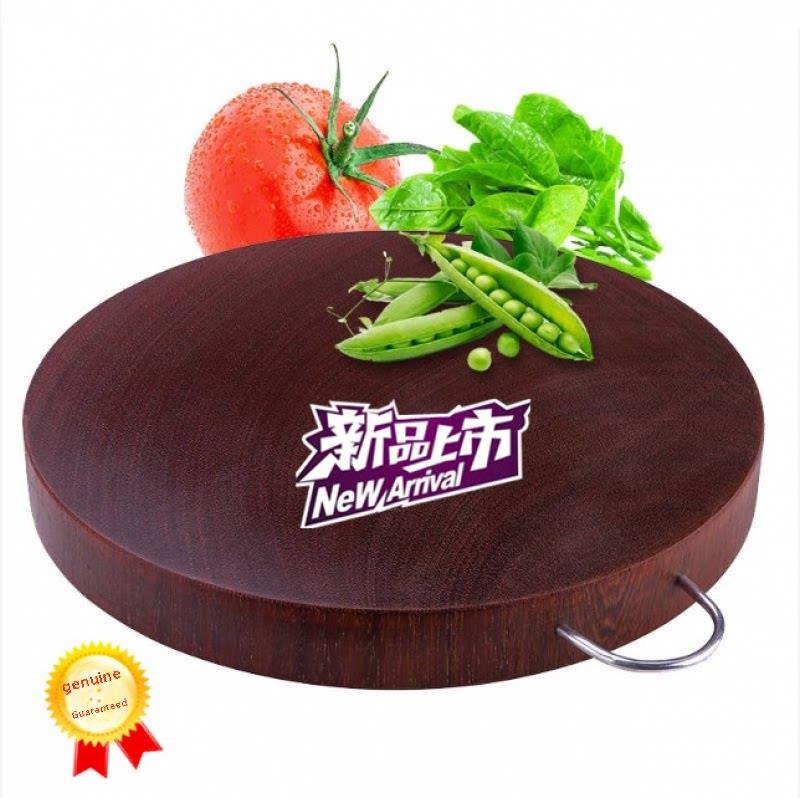 菜墩越南圆形家用占板切菜板乌檀木刀板毡板非铁木防霉大不锈钢。