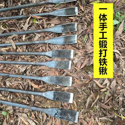 锻打弹簧锰钢铁锹园林农用一体铁镐撬挖苗植树移苗松土铲直锹尖凿