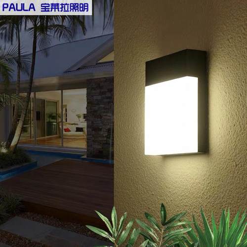 人体感应壁灯户外防水过道简约入户门口露台灯外墙阳台室外庭院灯