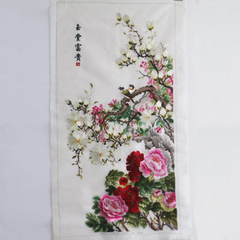 厂家苏绣绣片客厅办公室会客室装饰画手工刺绣家居挂画