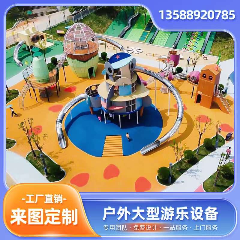 户外大型儿童游乐设备定制幼儿园不锈钢组合滑滑梯无动力游乐设施