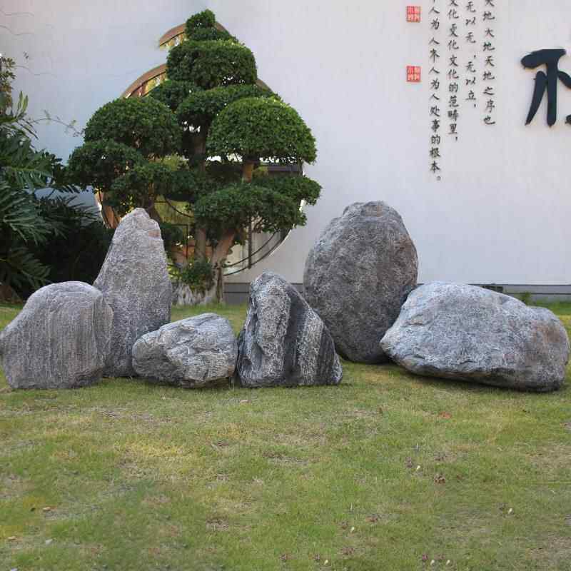 庭院花园仿真石头造景户外园林不规则空心玻璃钢假山石景观石