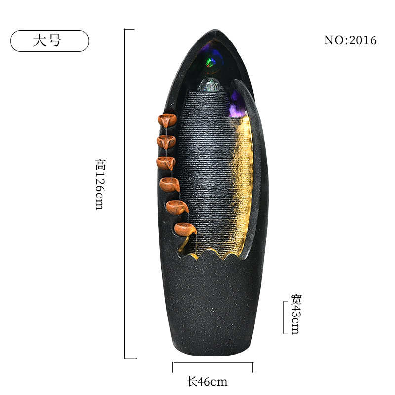 水景欧式家居装饰加湿器流水现代摆件落地循环水景观简约卧室客厅