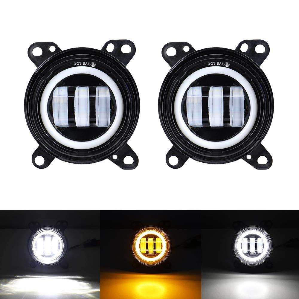 直销卡车雾灯DAFXF105天使眼4inchfoglight改装led前雾灯