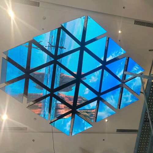 全彩LED多边形柔性屏异形酒吧创意爱心显示屏室内展览电子广告屏