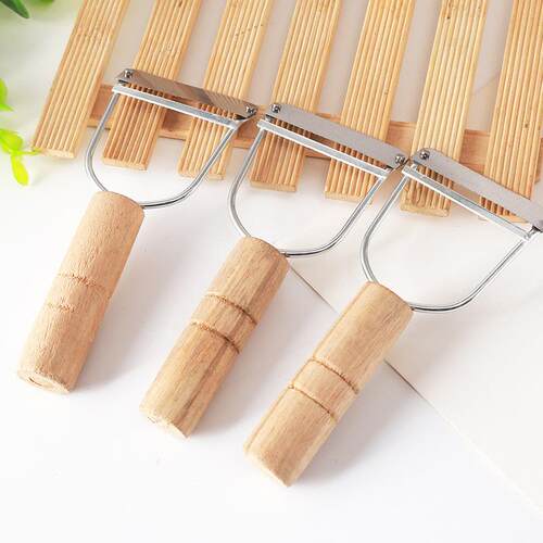 Small wooden peeler for fruits and vegetables, kitchen tool,