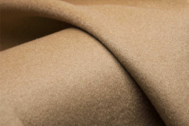 товар из китая 羊绒双面呢 10%山羊绒双面毛呢面料 秋冬粗纺素色大衣呢子布料 Kimiko