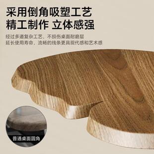 简约蝴蝶边几黑胡桃色木茶几中古风客厅沙发卧室边床头柜置物柜