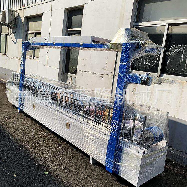 新型无烘道滚胶大板PVC扣板覆膜机自动包边实木相框床板条包覆机