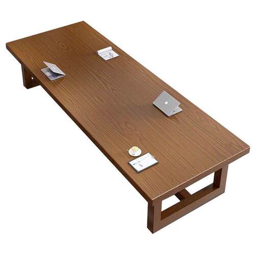 实木会议桌客厅茶桌中式大板桌大型loft洽谈办公桌桌面长条餐桌椅