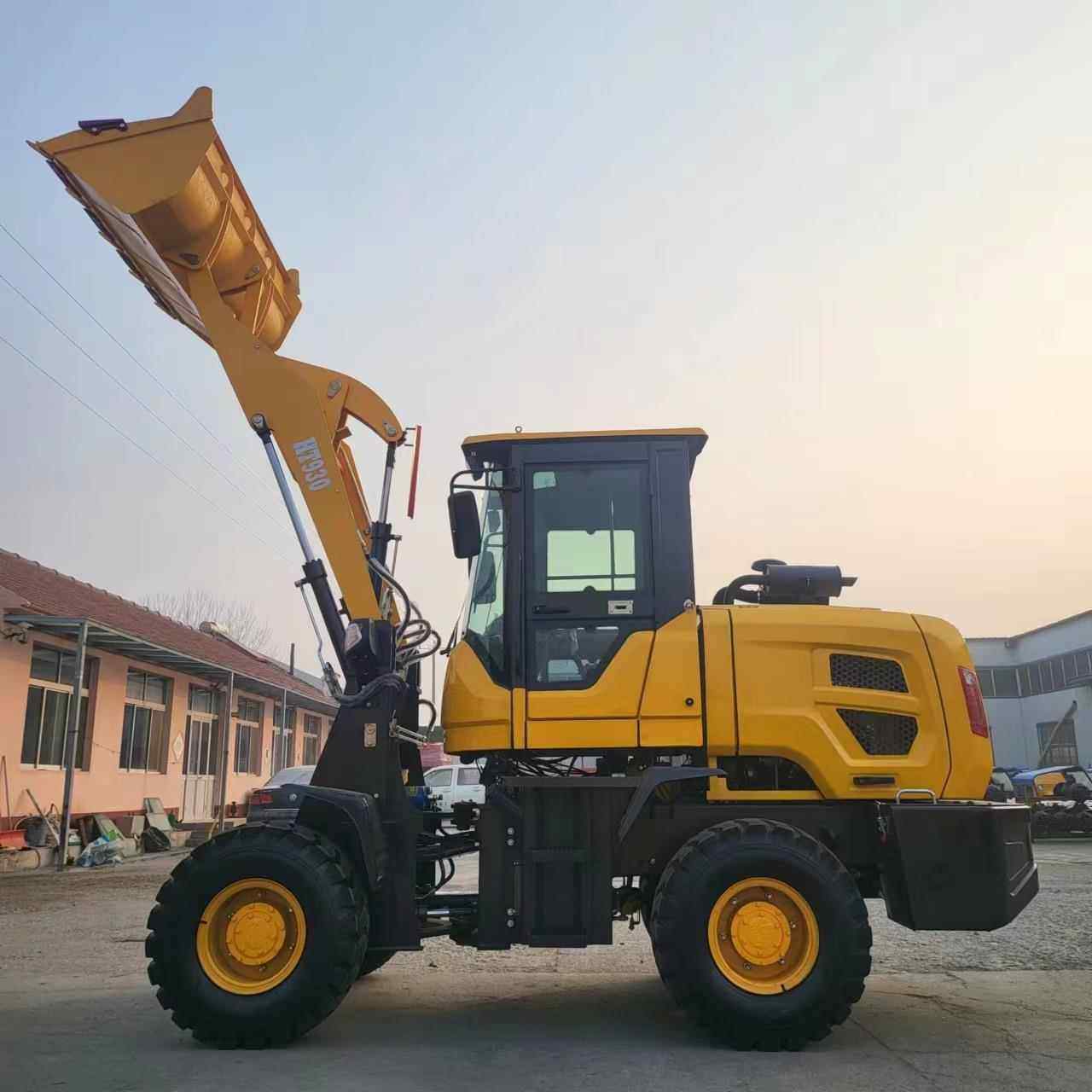 HT0式装载轮机 驾驶室工程款铲车农用多89功能燃油发动9机装载机