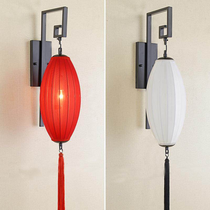 新中式铁艺灯笼复古客厅壁灯古典卧室茶楼酒店火锅店走廊长壁灯