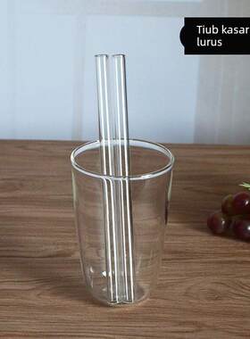 High borosilicate glass straw curved straw high temperature