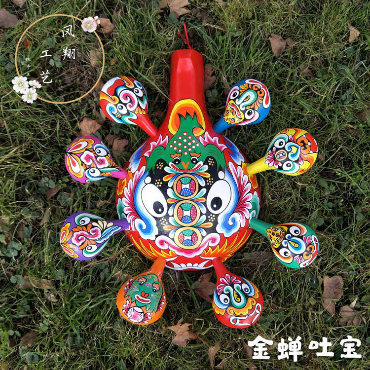 热销陕西插画马勺脸谱纯手工挂件装饰礼品送老外中国特色酒店装修