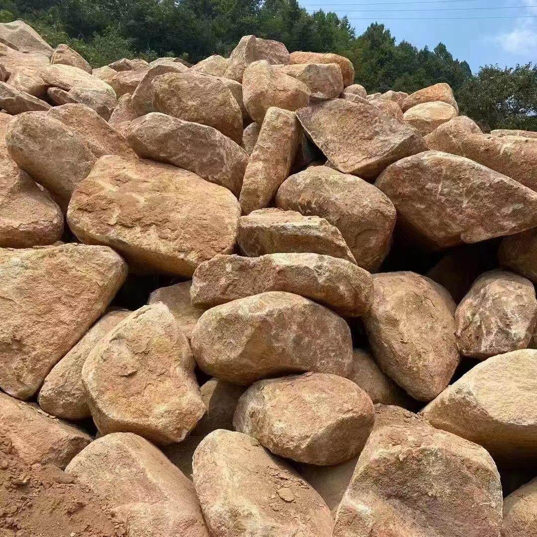 态黄石工厂生黄石护坡假填充石河道理黄治石吸水石奇石山