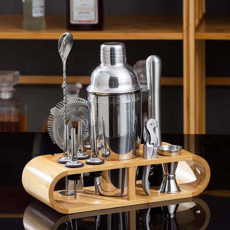 不锈钢雪克杯调酒器套装手打柠檬茶工具酒具调酒器12件套