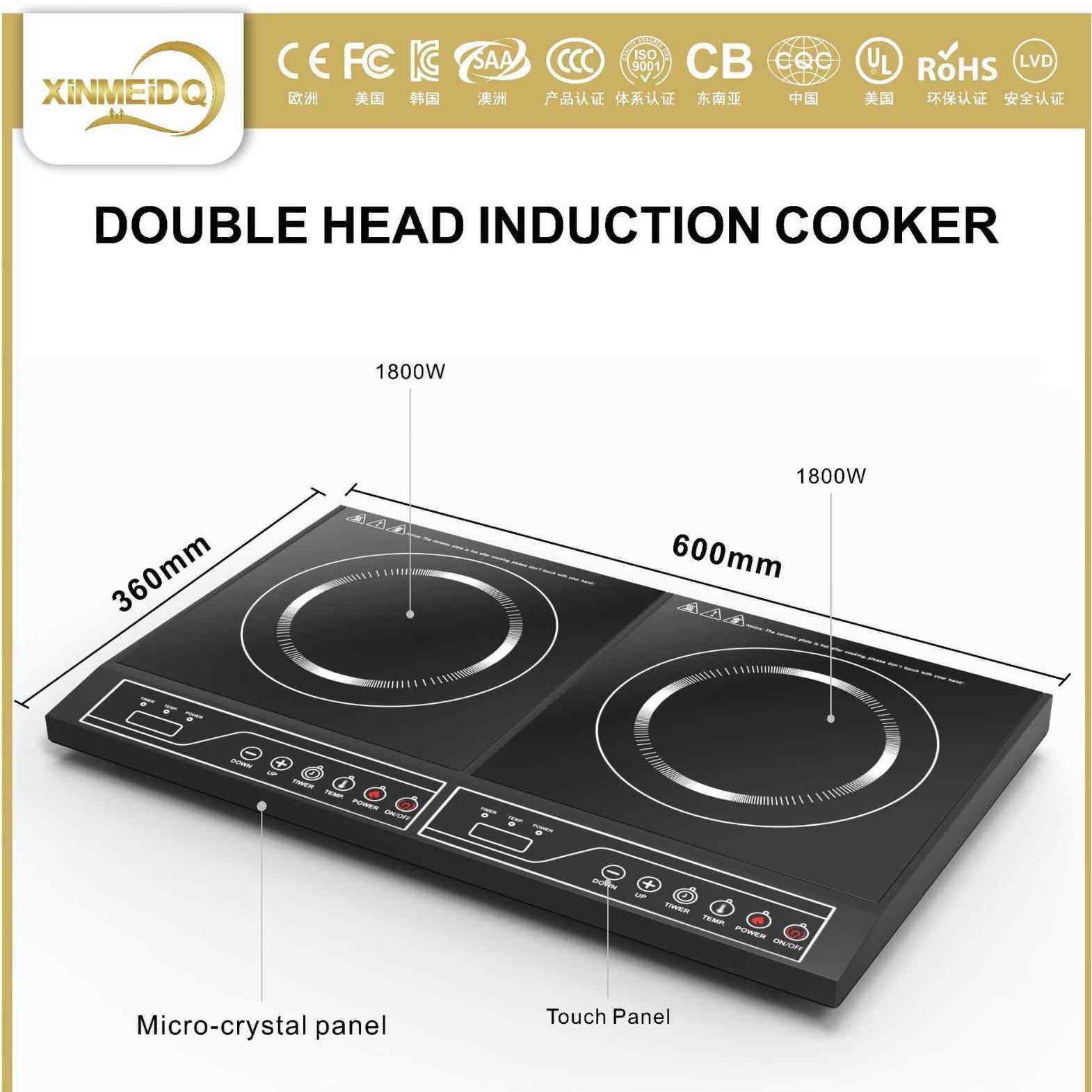 110V/220V双头电磁炉电陶炉灶具大功率嵌入式双眼电磁炒灶