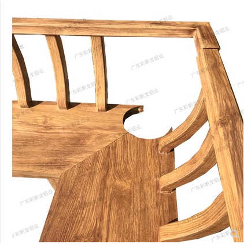 靠景点木纹飞来古建公园金属凉亭椅铝美人构件中式靠仿铝合金吴王