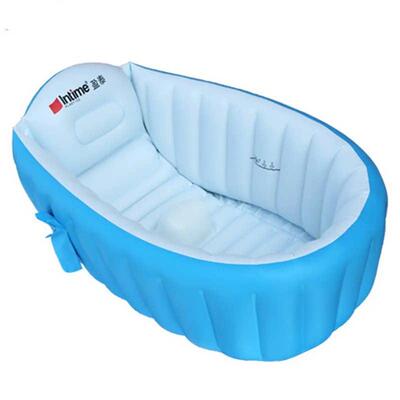Portable Inflatable Bath Tub For Children Kids Hand Air Pump