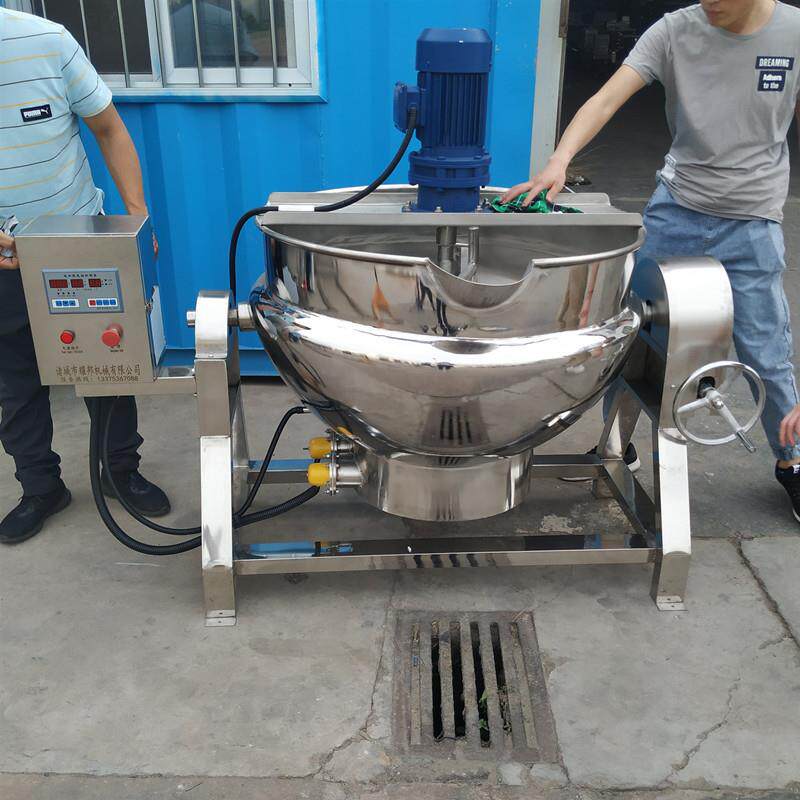 电加热火锅自动炒料机 刮底酱料自动翻炒锅 不锈钢炒牛肉酱设备