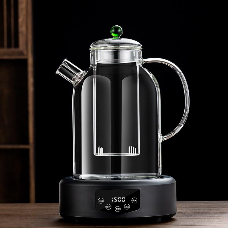 加厚玻璃煮茶壶黑晶炉专用烧水壶大容量耐高温泡器家用煮茶炉套装