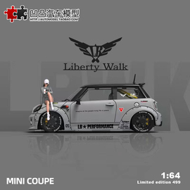 车模宝马MINI cooper 改装 LBWK 宽体版 AM 1 64合金仿真汽车模型