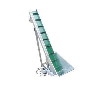 多款式可定制食品级输送带上料提升机移动带料斗爬坡输送机传送带