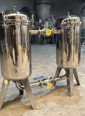 双滤联过滤40器袋式料过滤器果汁饮过双滤器多型号不锈钢联过器