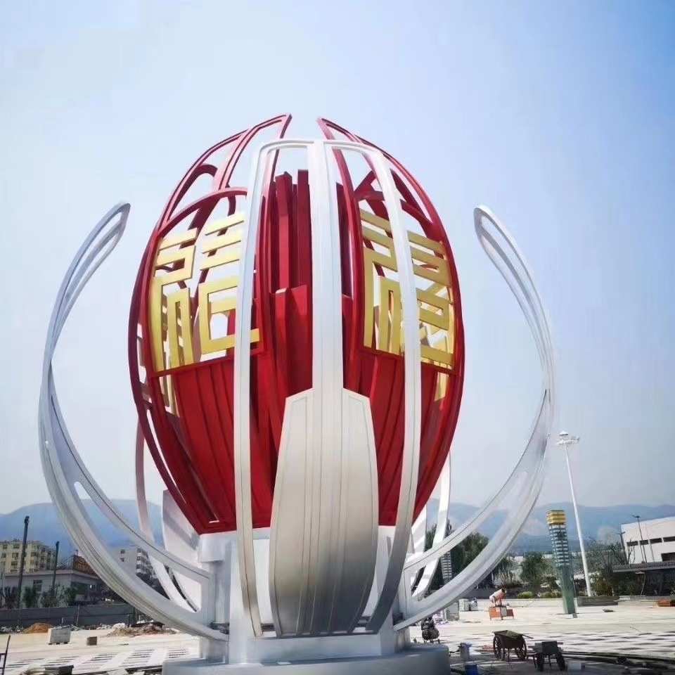 厂家不锈钢景观雕塑公园花朵金属摆件城市户外园林室外大型装饰品