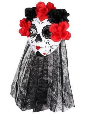 Mexican Cosplay Mask Day of The Dead Stage Party Masquerade