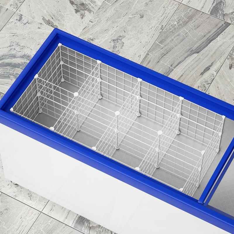 冰柜内置物筐42cm家用冷柜台阶分层分类收纳分格网雪糕分隔栏