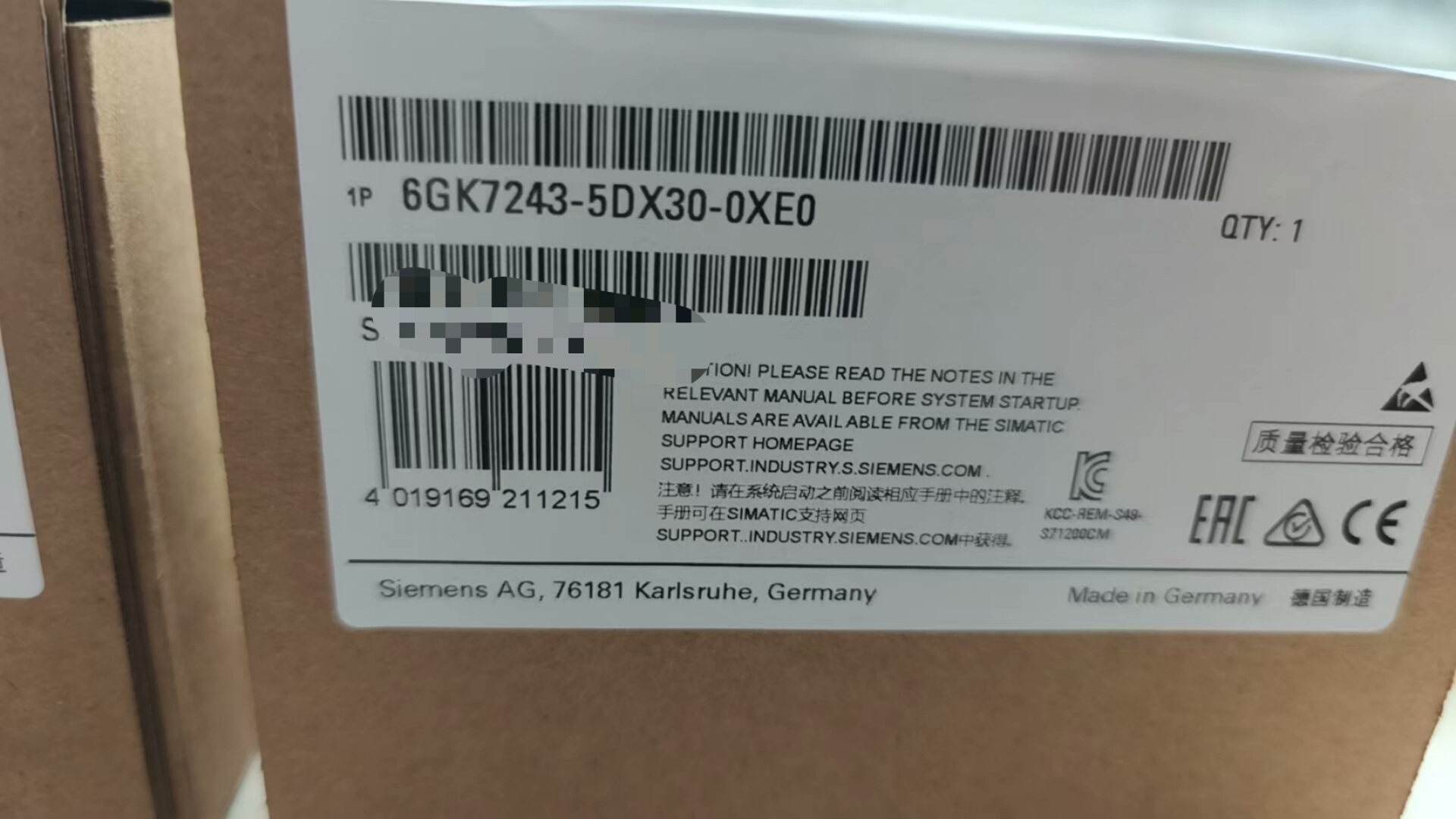 6GK7243-5DX30-0XE0原装正品未拆封，需要联系