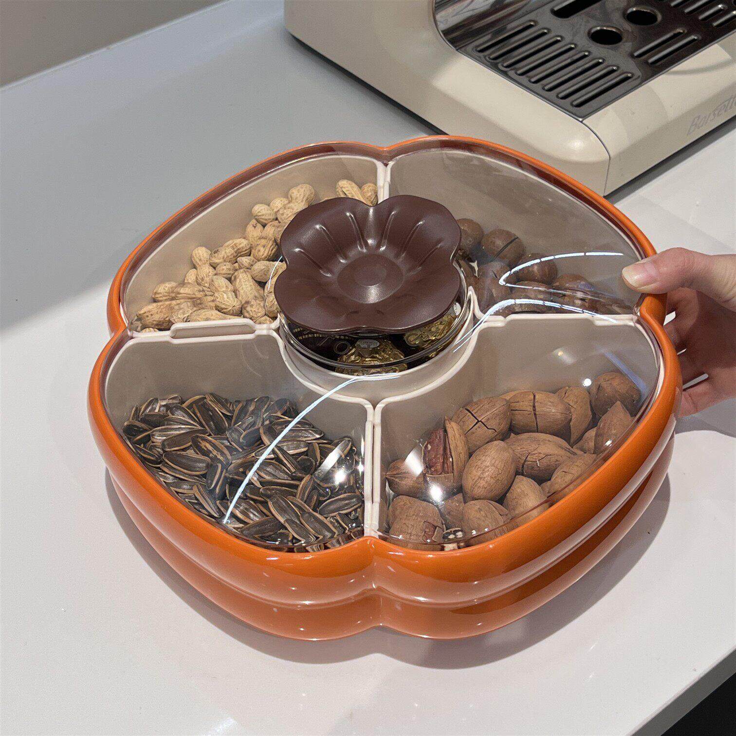 干果分装盒高颜值家用客厅茶几桌面糖果零食瓜子坚果分格收纳盒.