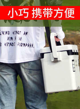 多功能钓箱钓鱼氧保温小可坐迷你krr轻便虾箱箱打船虾海钓活箱钓