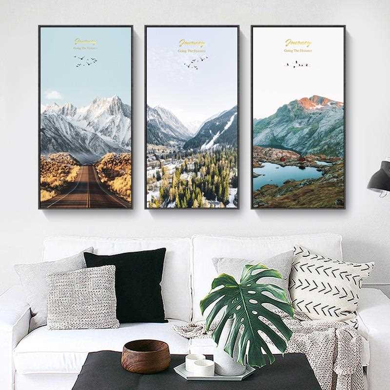 新款直销客厅挂画简约北欧风景玄关壁画酒店公寓民宿装饰画跨境内