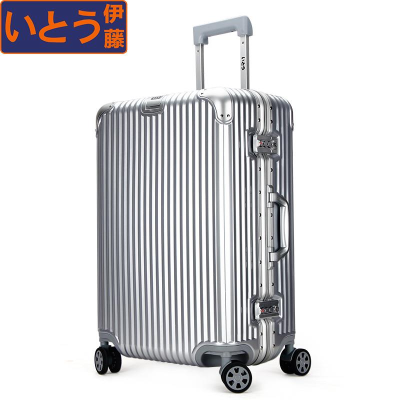 正品藤行李箱2女铝框PC登伊机男箱20寸旅行箱4寸拉杆箱
