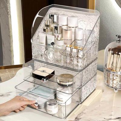 Portable Transparent Makeup Organizer Storage Box Acrylic Ma
