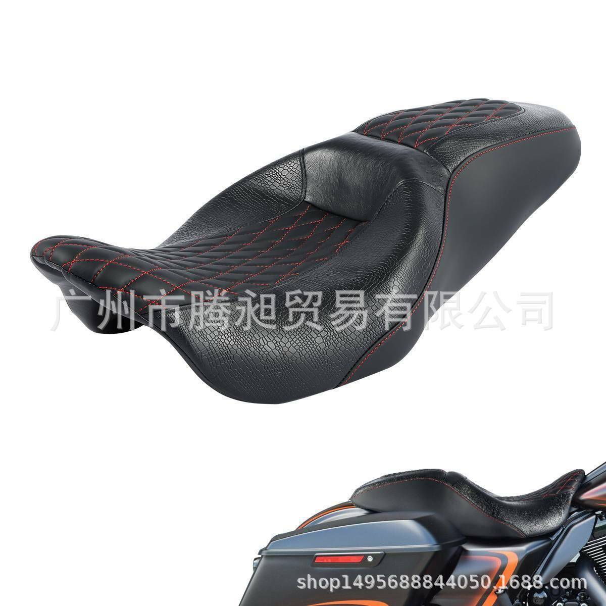 适用于哈雷街道滑翔路王CVO前驾驶员乘客后排座椅2009-2020