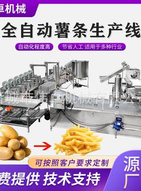 小型速冻薯条加工流水线 电加热土豆条油炸机 薯条鲜切油炸流水线